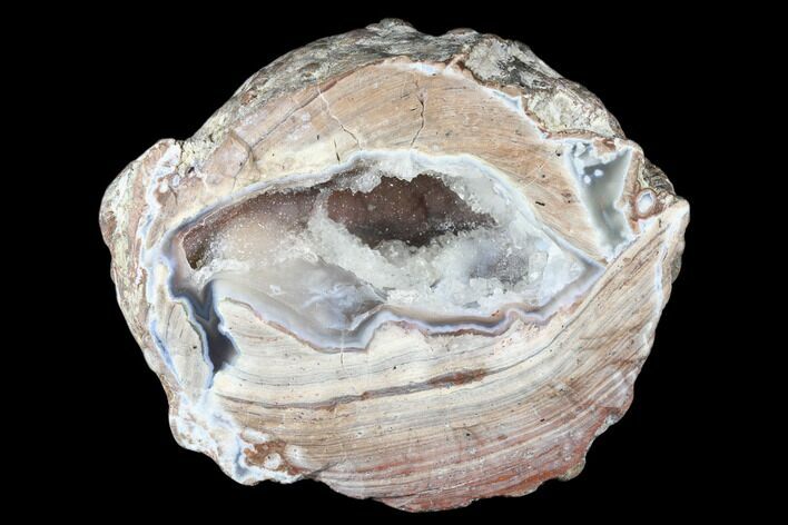 Crystal Filled Dugway Geode (Polished Half) - Utah #176748